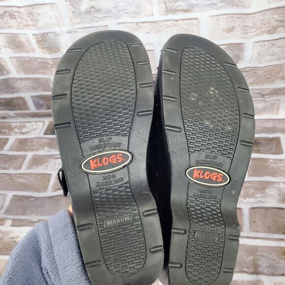 Klogs Shoes Size 8M Black Mules Buckle Studded Punk Grunge Chunky Goth - Picture 7 of 11